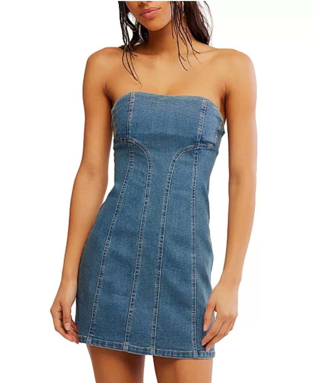 Free People Women's Alexa Strapless Mini Dress - Picture 9 of 11